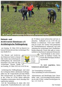 12.03.2022 Mitteilungsblatt Edemissen Heimatverein Feldbegehung in Eickenrode am 20.03.2022