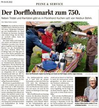 PN 30.05.2022 Plockhorst 750 Jahre - mit Dorfflohmarkt